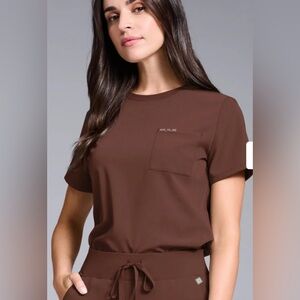 Women’s Hypothesis Brown Scrub Set (Small Tall)